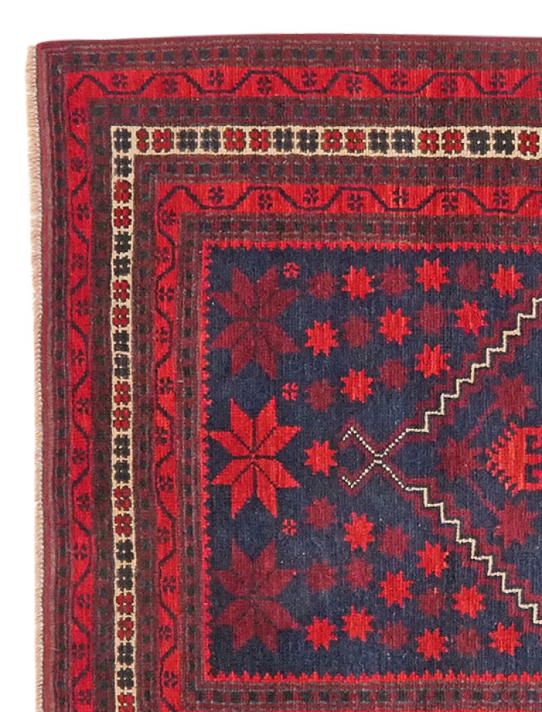 Yagdjibedir — Hand-knotted, 100x175 cm, Blue, 100% Virgin Wool | View 3