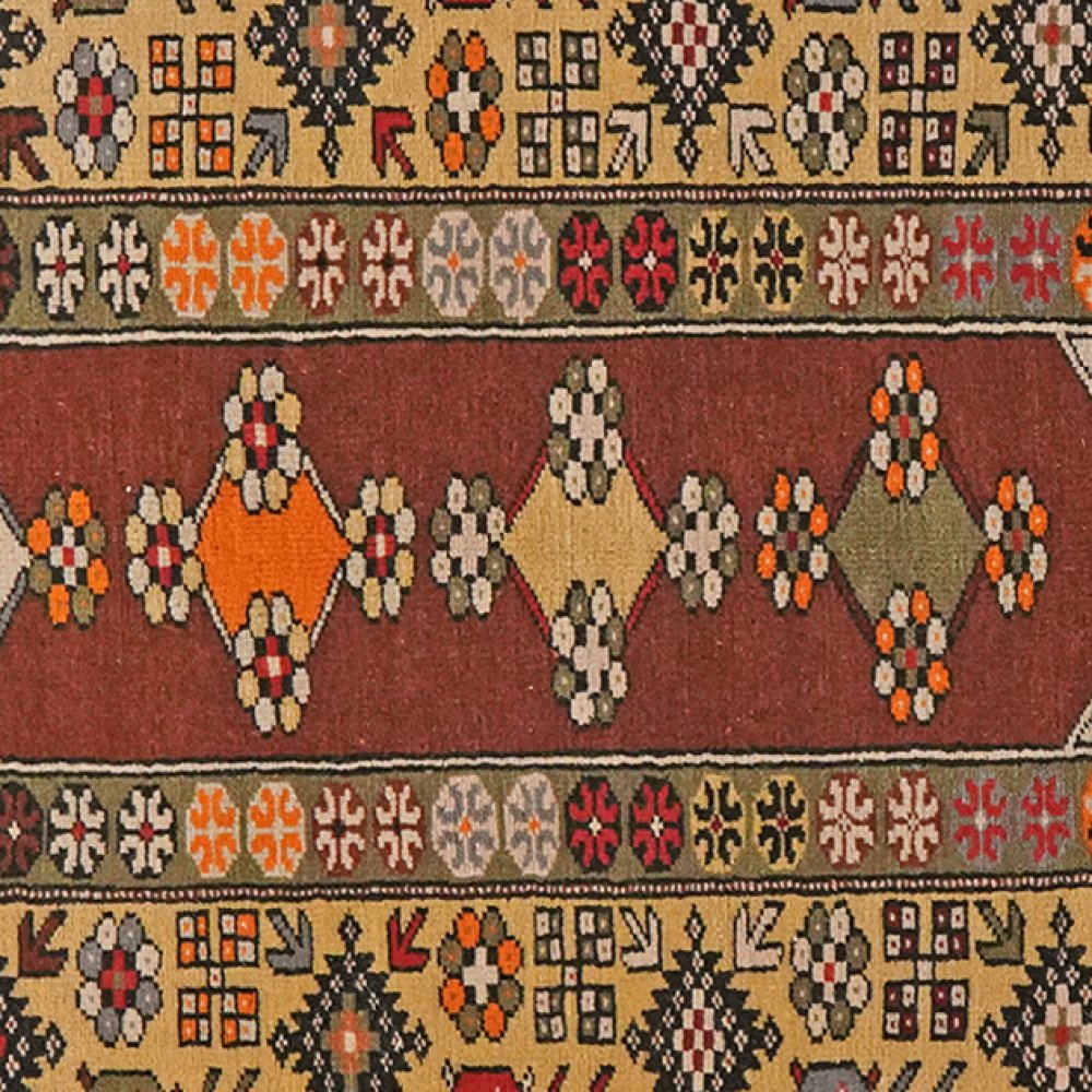 Milas — Hand-knotted, 110x177 cm, Brown, 100% Virgin Wool | View 4