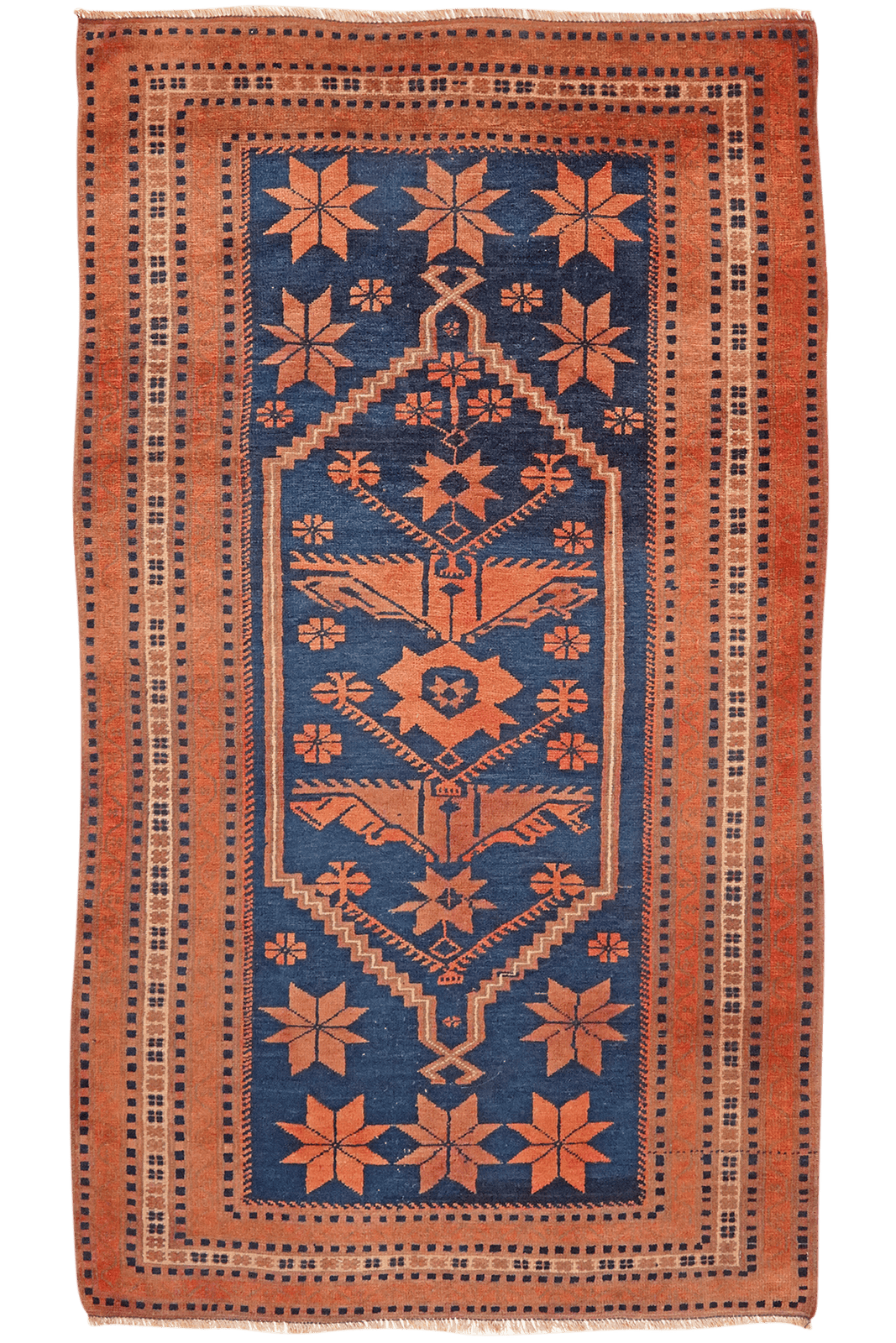 Yagdjibedir — Hand-knotted, 113x195 cm, Blue, 100% Virgin Wool | Main view