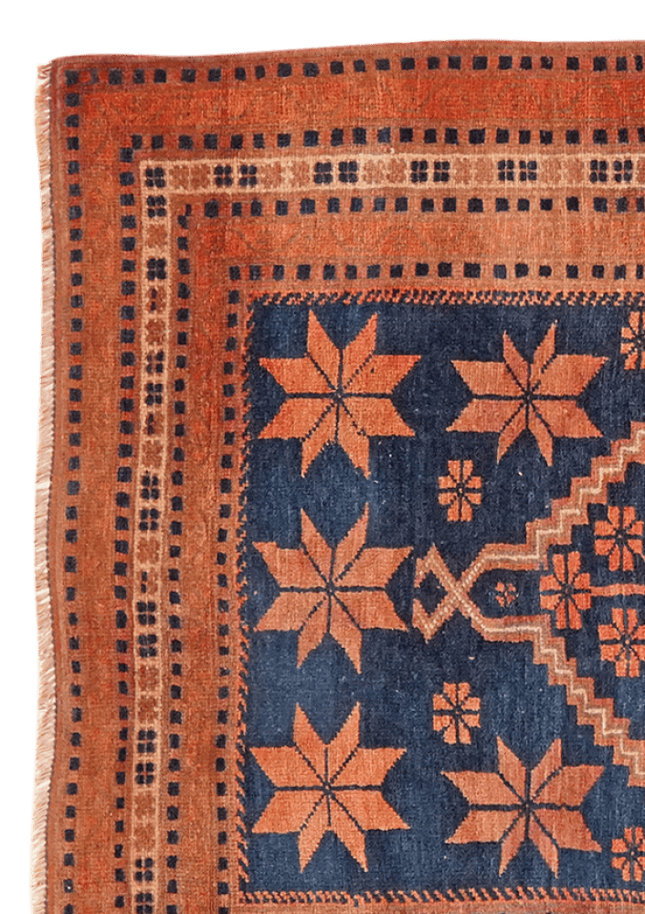 Yagdjibedir — Hand-knotted, 113x195 cm, Blue, 100% Virgin Wool | View 3