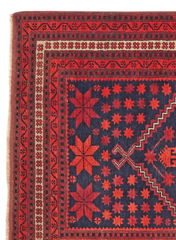 Yagdjibedir — Hand-knotted, 106x187 cm, Blue, 100% Virgin Wool | View 3