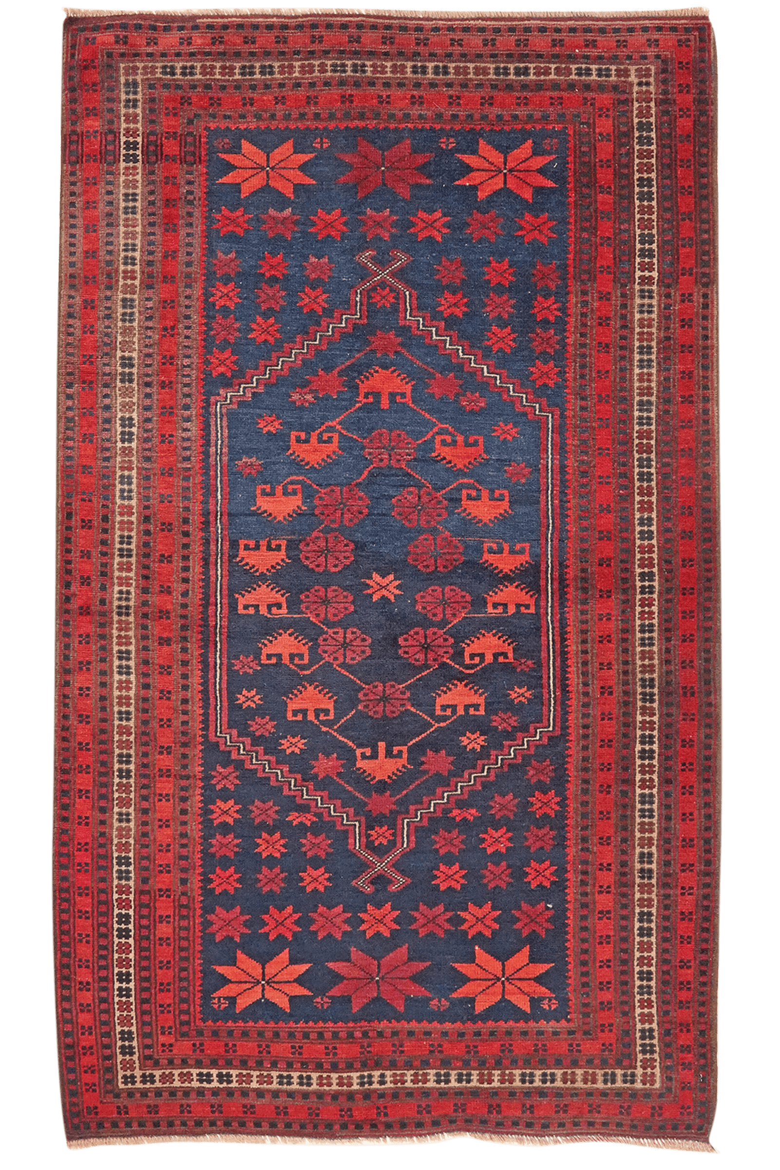 Yagdjibedir — Hand-knotted, 107x184 cm, Blue, 100% Virgin Wool | Main view