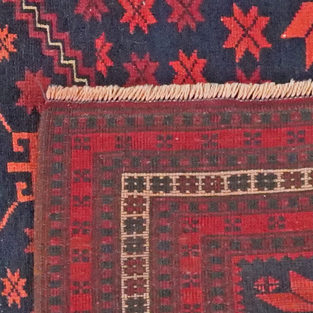 Yagdjibedir — Hand-knotted, 107x184 cm, Blue, 100% Virgin Wool | View 6