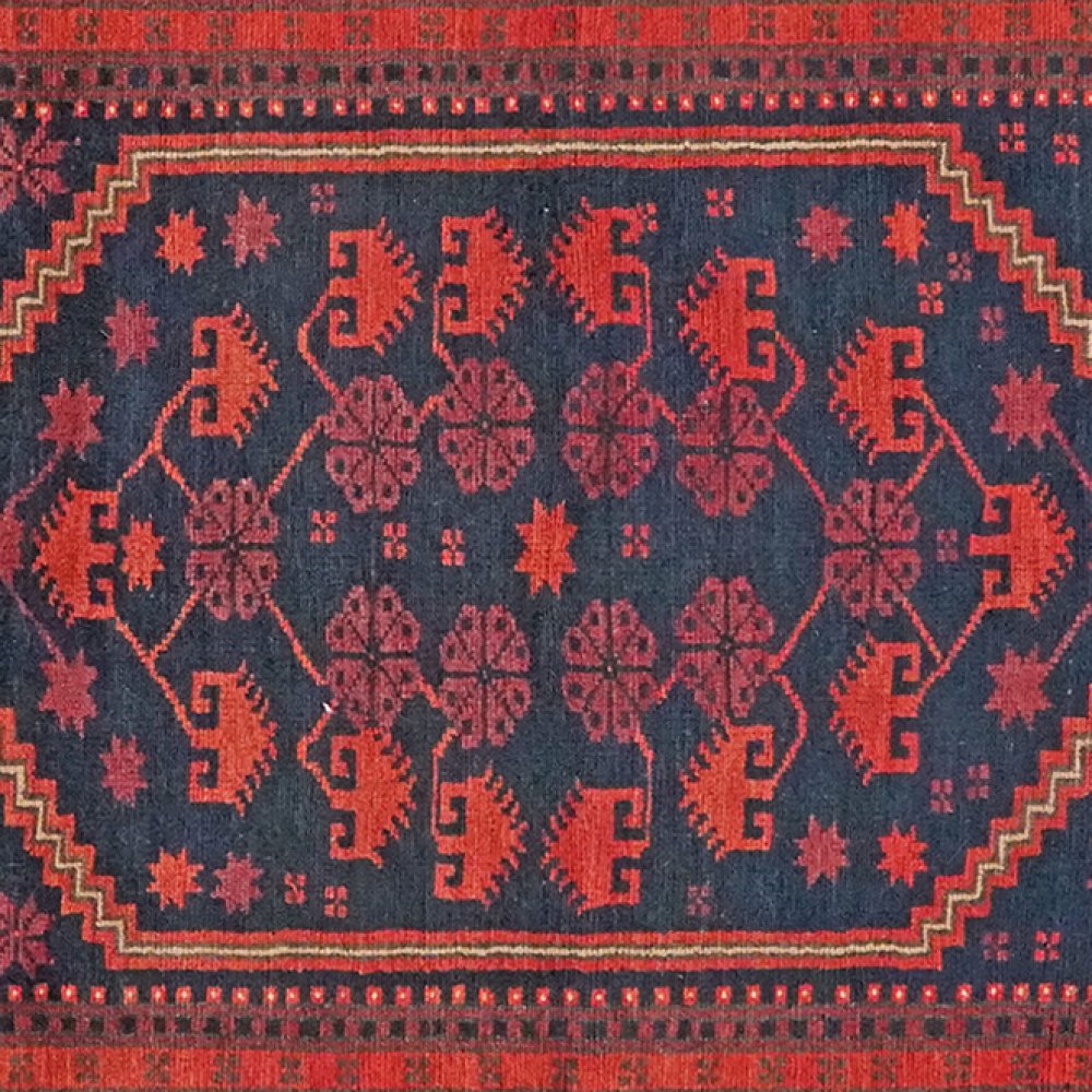 Yagdjibedir — Hand-knotted, 104x177 cm, Blue, 100% Virgin Wool | View 4