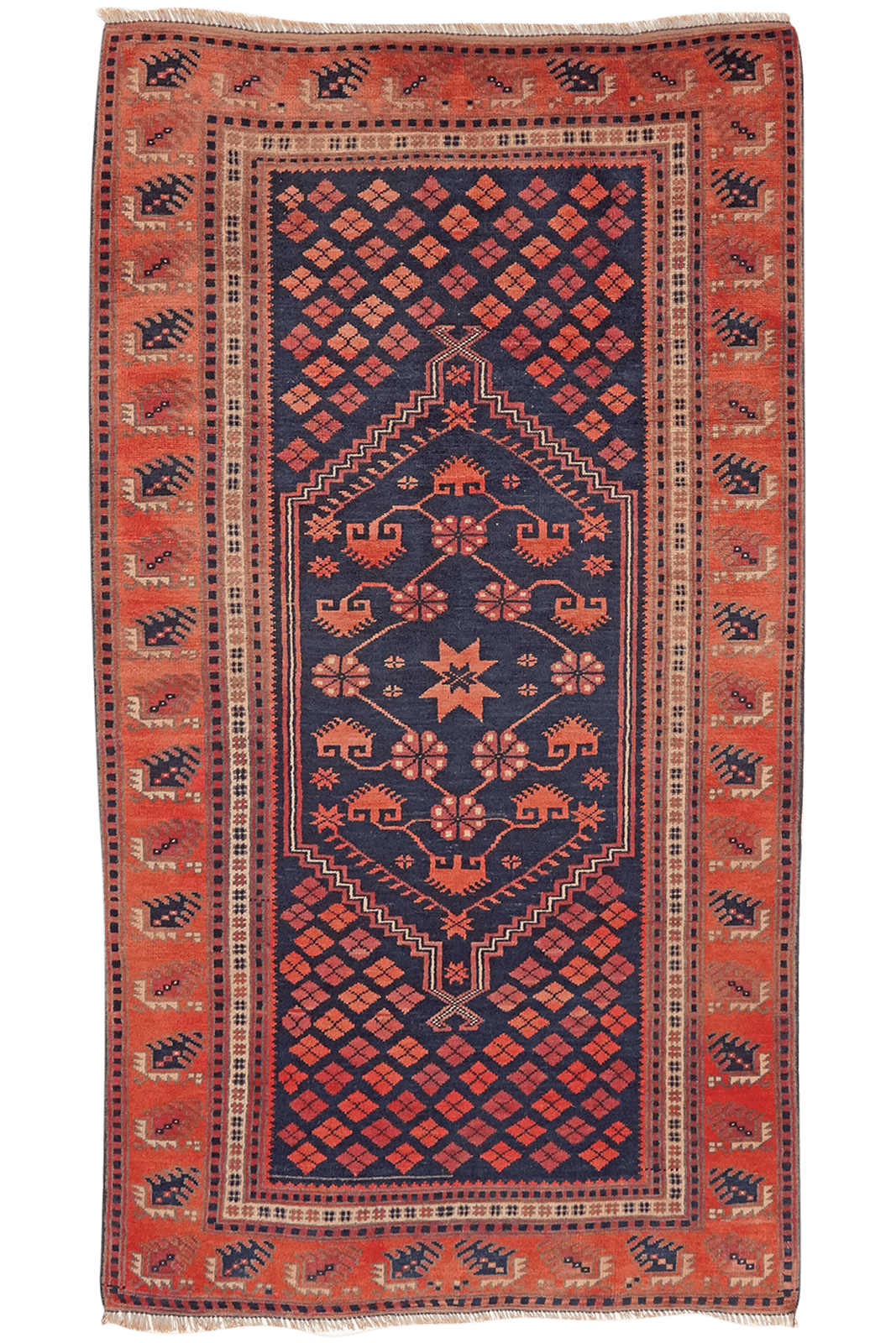 Yagdjibedir — Hand-knotted, 104x182 cm, Blue, 100% Virgin Wool | Main view