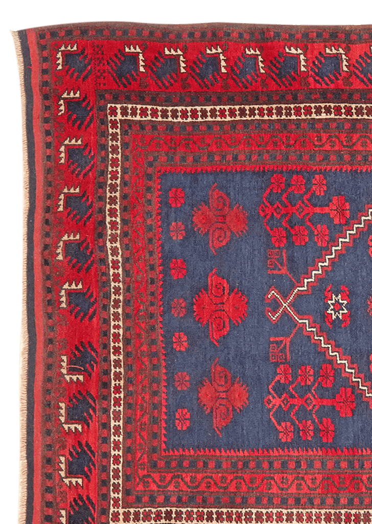 Yagdjibedir — Hand-knotted, 125x192 cm, Blue, 100% Virgin Wool | View 3