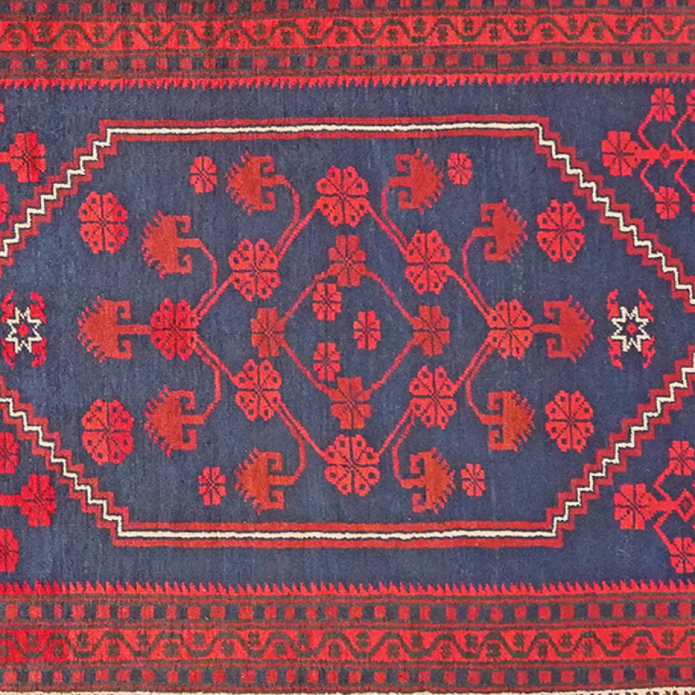 Yagdjibedir — Hand-knotted, 125x192 cm, Blue, 100% Virgin Wool | View 4