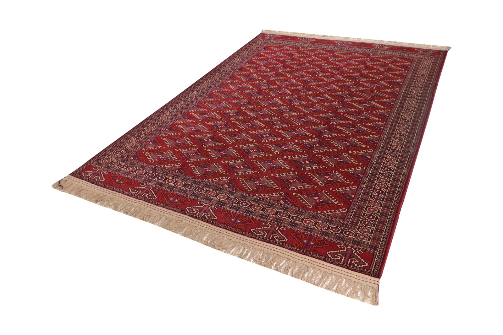 Turkman — Hand-knotted, 185x273 cm, Red, 100% Virgin Wool | View 5