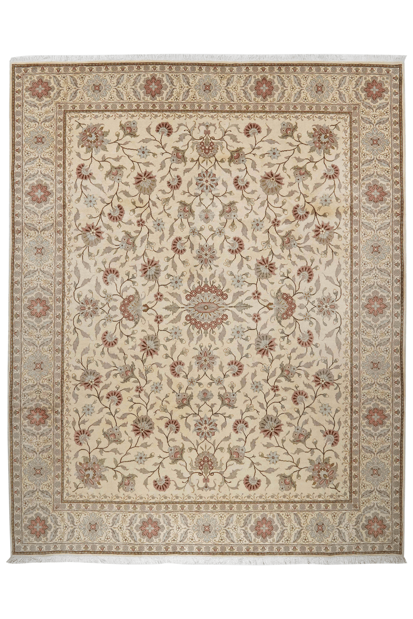 Sarough — Hand-knotted, 243x303 cm, Beige, 100% Virgin Wool | Main view