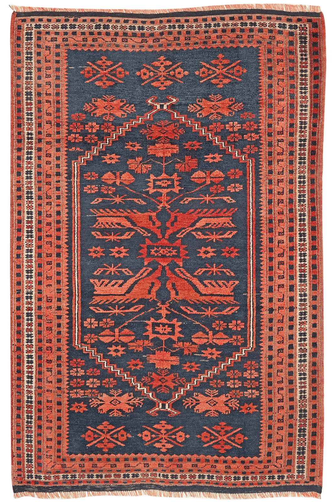 Yagdjibedir — Hand-knotted, 108x167 cm, Blue, 100% Virgin Wool | Main view