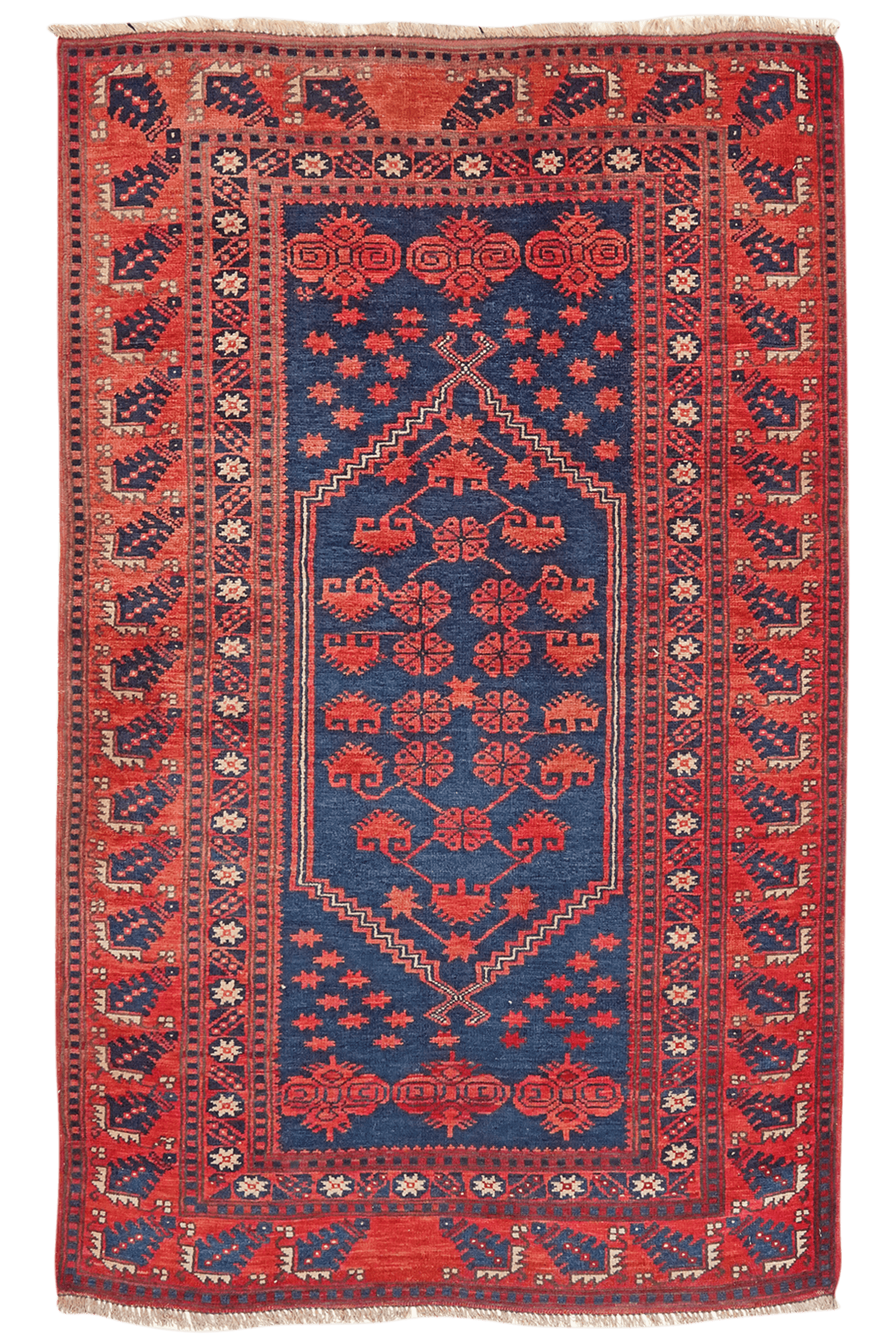 Yagdjibedir — Hand-knotted, 107x169 cm, Blue, 100% Virgin Wool | Main view