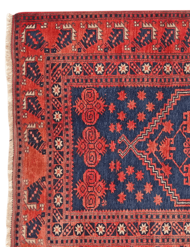 Yagdjibedir — Hand-knotted, 107x169 cm, Blue, 100% Virgin Wool | View 3