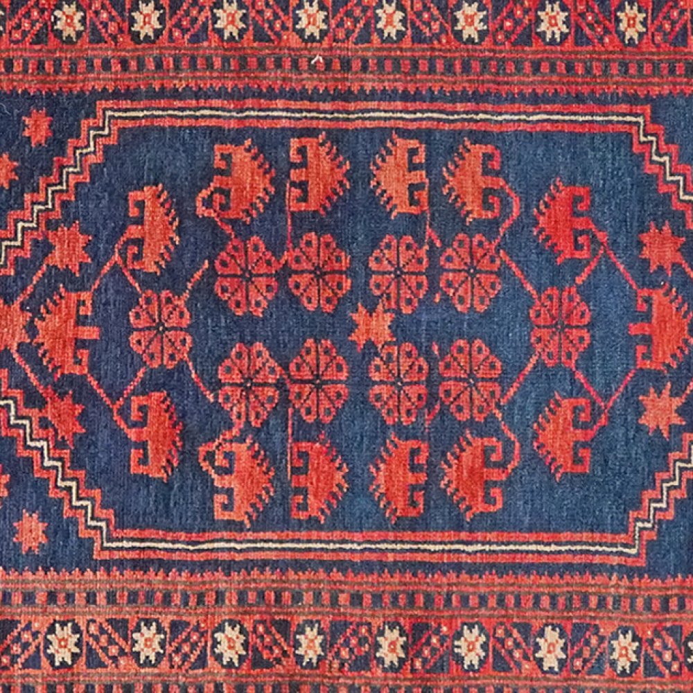 Yagdjibedir — Hand-knotted, 107x169 cm, Blue, 100% Virgin Wool | View 4