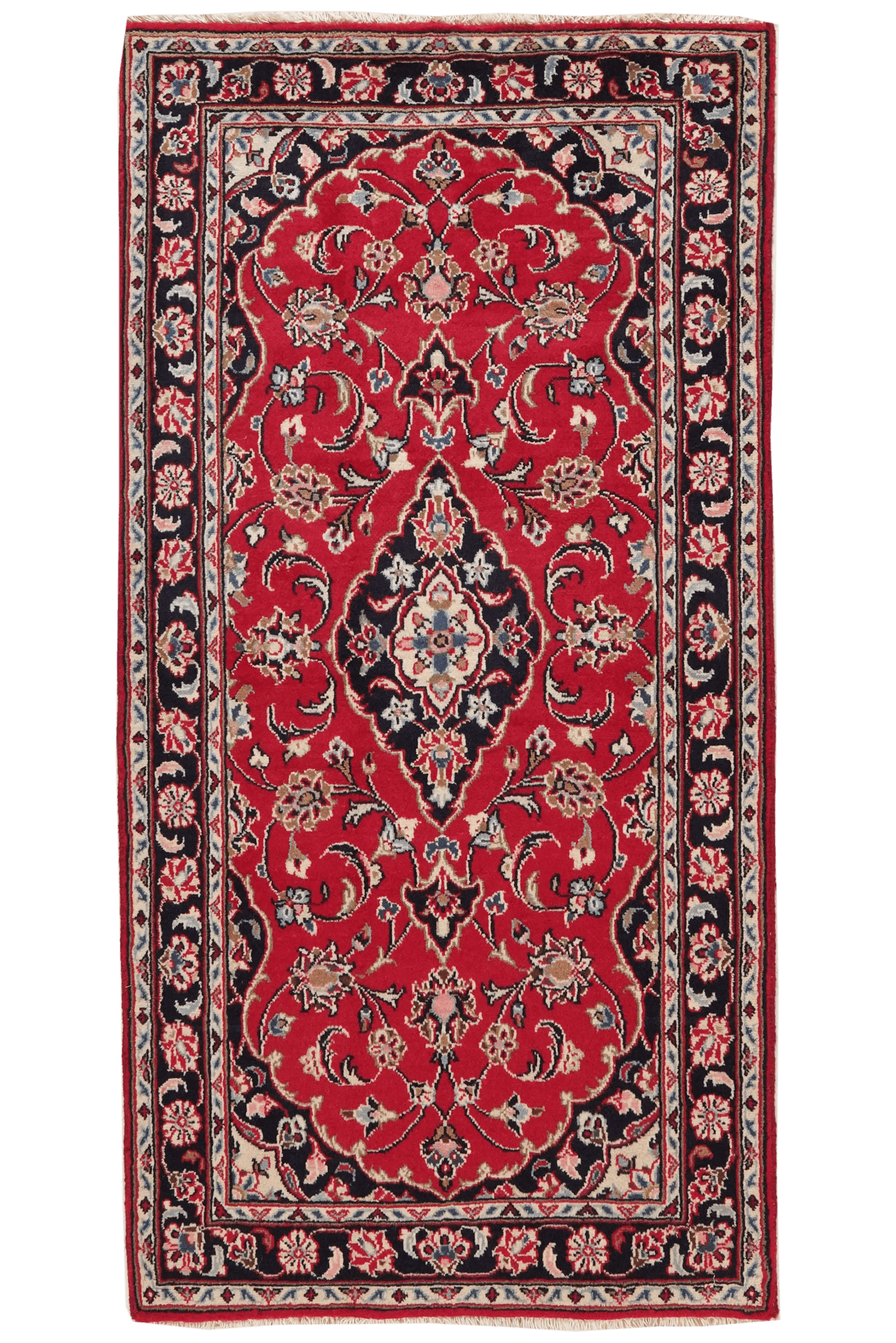 Ardakan — Hand-knotted, 77x155 cm, Red, 100% Virgin Wool | Main view