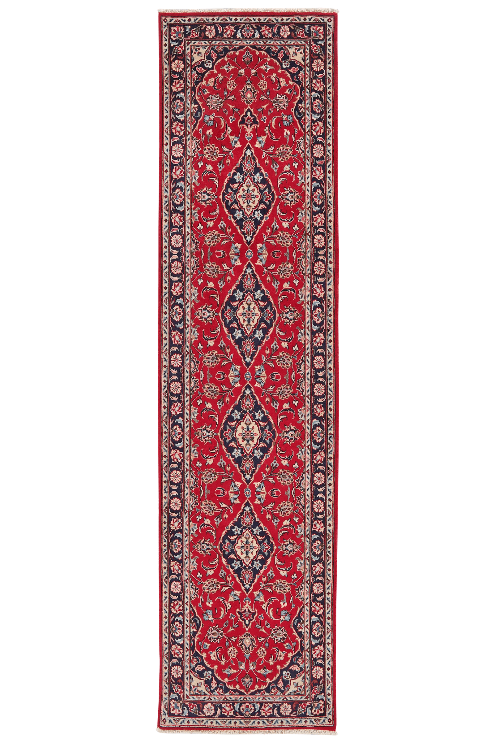 Ardakan — Hand-knotted, 75x305 cm, Red, 100% Virgin Wool | Main view