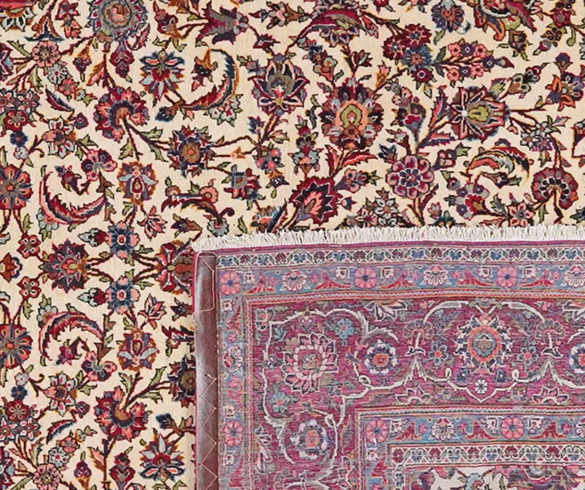 Kashan — Hand-knotted, 224x324 cm, Beige, 100% Virgin Wool | View 6