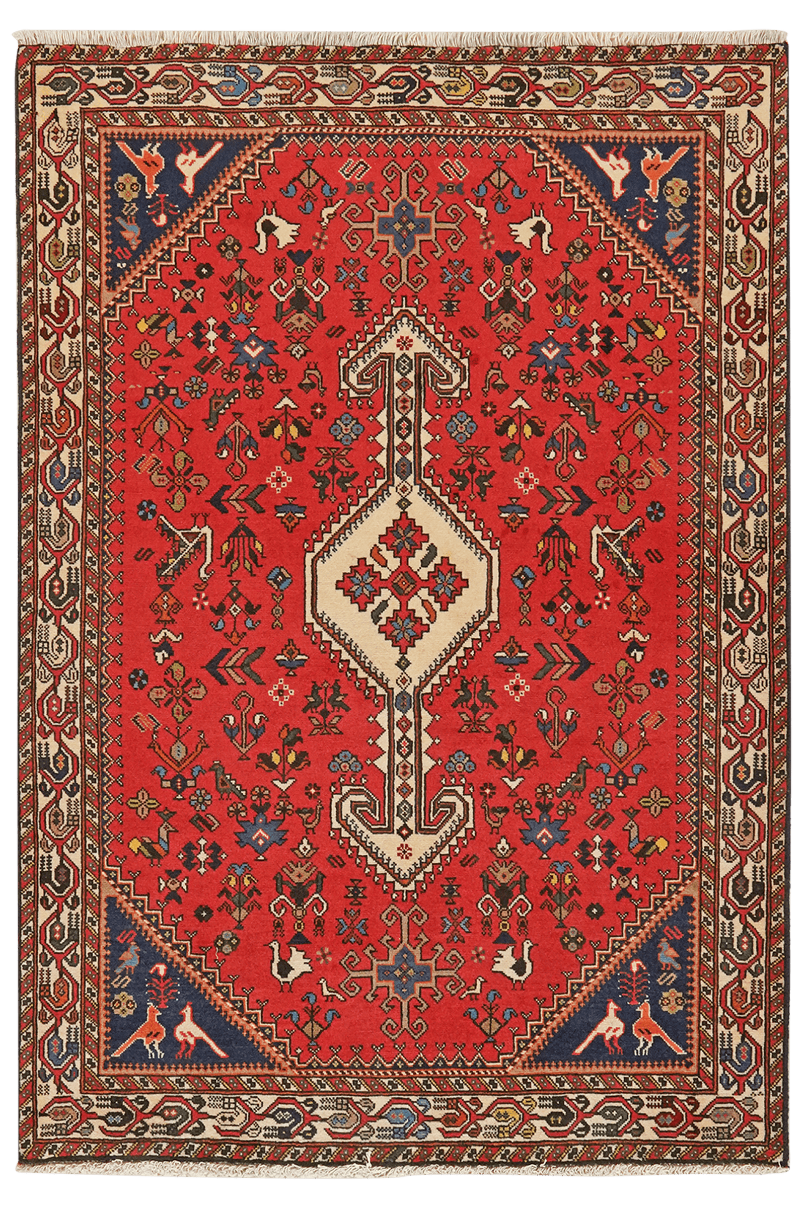 Nasrabad — Hand-knotted, 99x145 cm, Red, 100% Virgin Wool | Main view