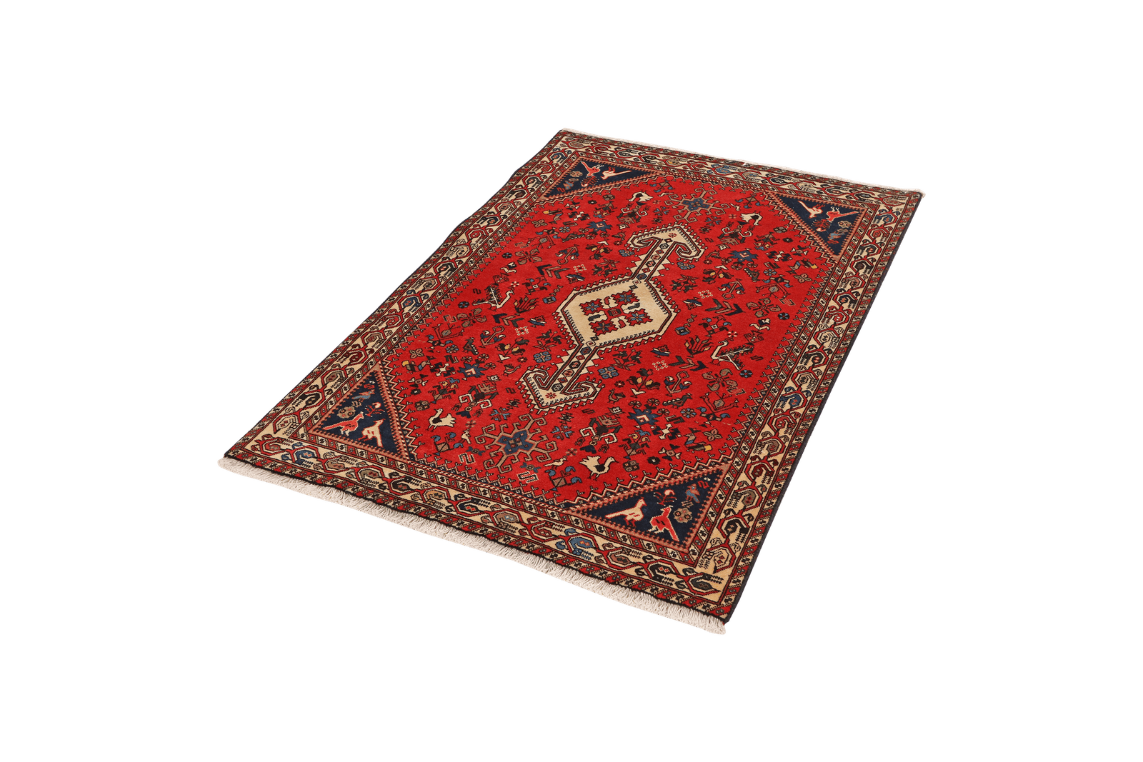 Nasrabad — Hand-knotted, 99x145 cm, Red, 100% Virgin Wool | View 5