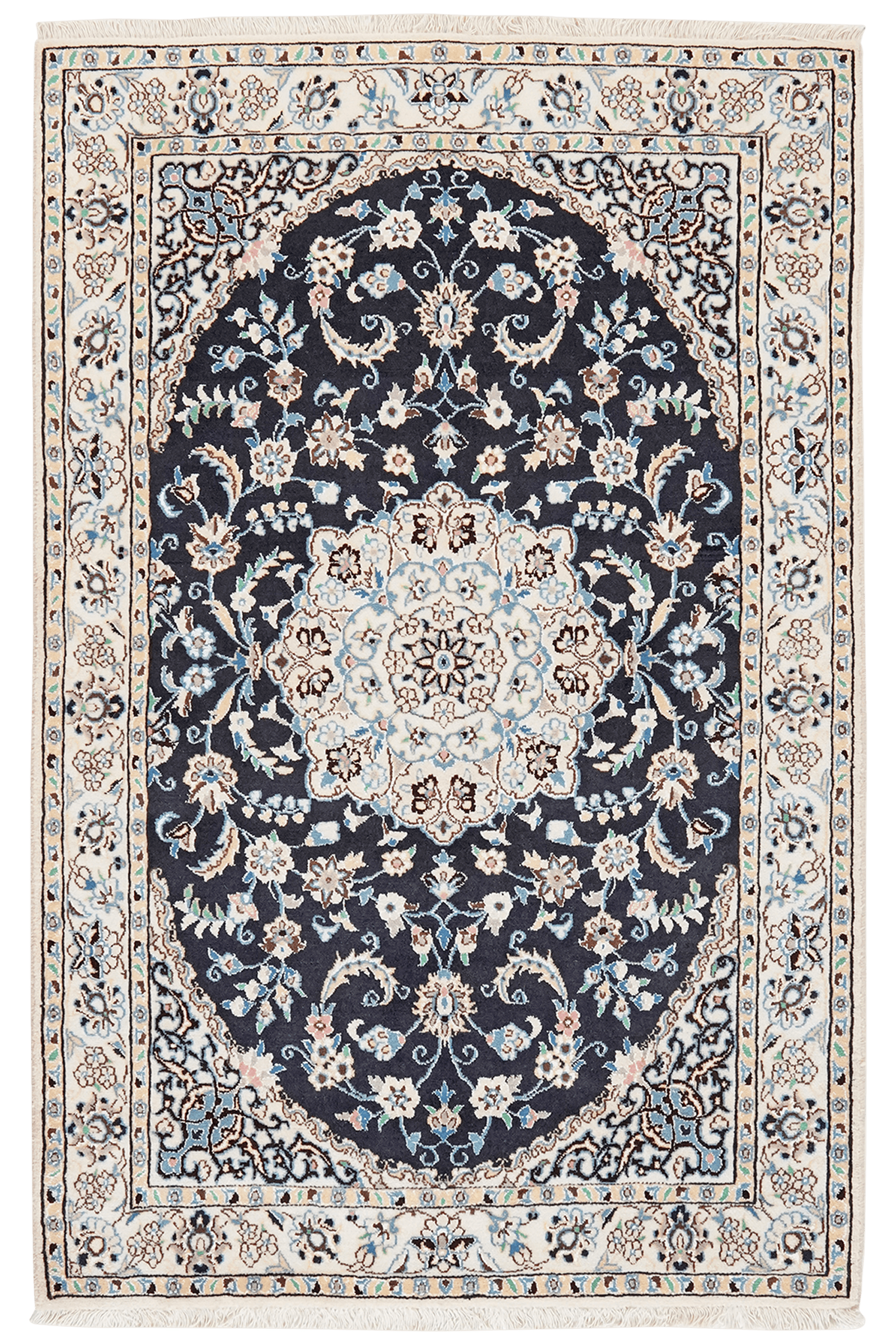 Nain 9La — Hand-knotted, 96x151 cm, Blue, 100% Virgin Wool | Main view