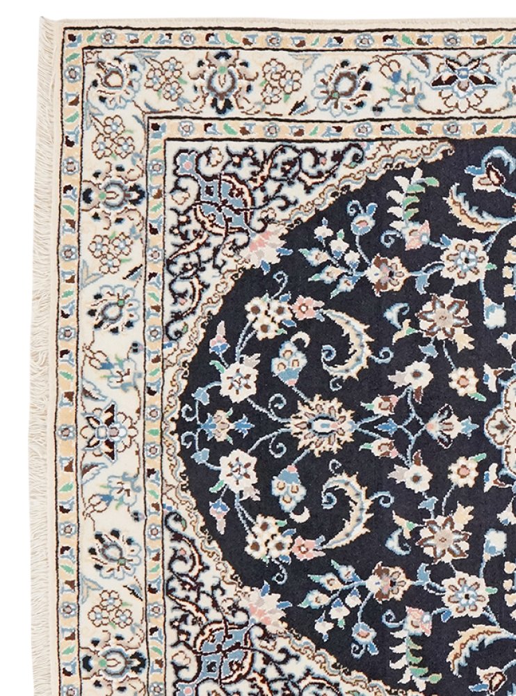Nain 9La — Hand-knotted, 96x151 cm, Blue, 100% Virgin Wool | View 3