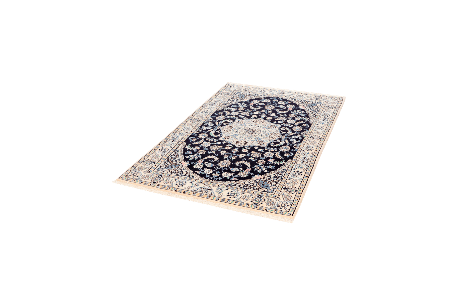 Nain 9La — Hand-knotted, 96x151 cm, Blue, 100% Virgin Wool | View 5
