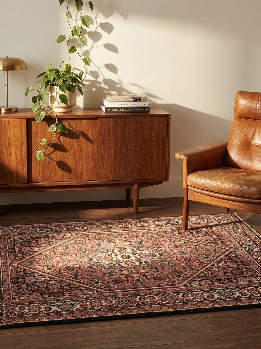 Bidjar Zandjan — Handgefertigt, 107x68 cm, Beige, 100% Virgin Wool | Back view