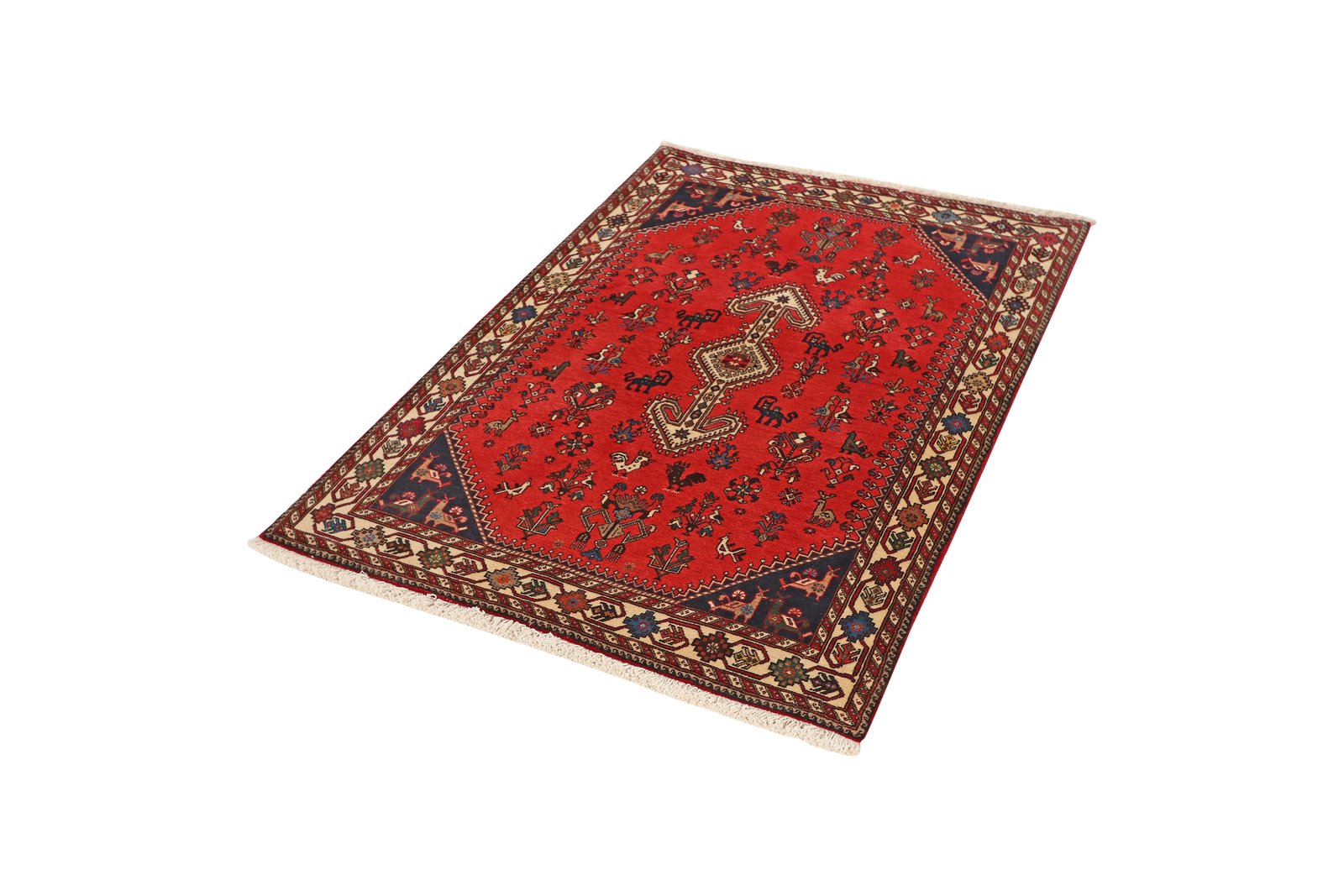 Nasrabad — Hand-knotted, 104x155 cm, Red, 100% Virgin Wool | View 5