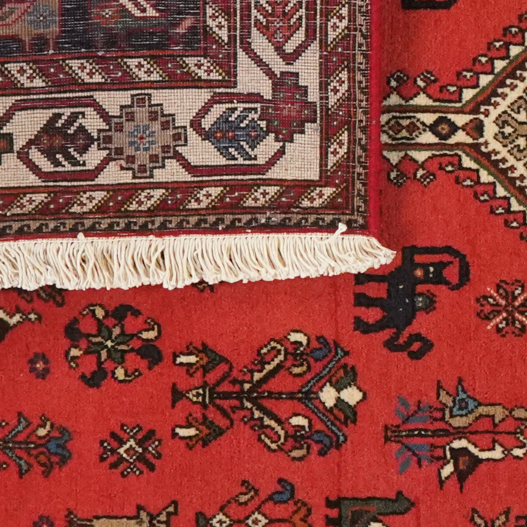 Nasrabad — Hand-knotted, 104x155 cm, Red, 100% Virgin Wool | View 6