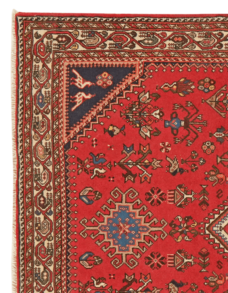 Nasrabad — Hand-knotted, 101x153 cm, Red, 100% Virgin Wool | View 3