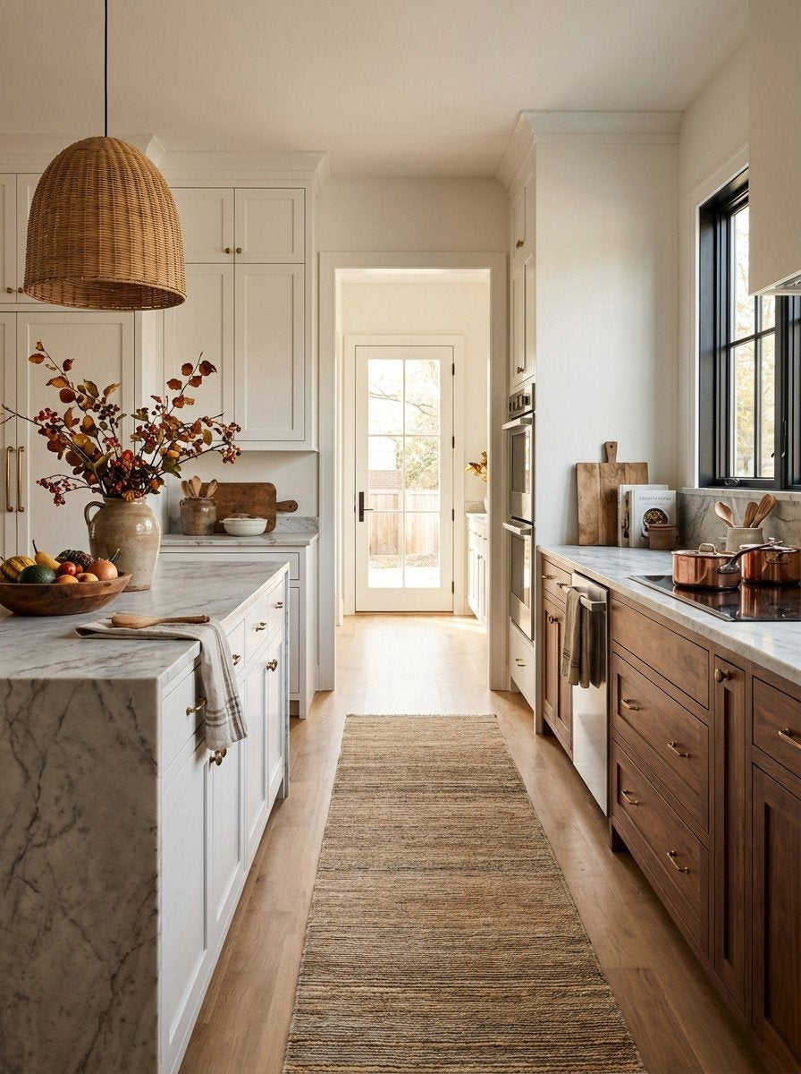 Gabbeh — Handgefertigt, 306x61 cm, Beige, 100% Virgin Wool | Back view