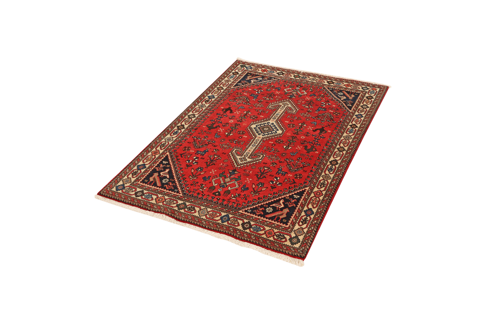 Nasrabad — Hand-knotted, 100x146 cm, Red, 100% Virgin Wool | View 5