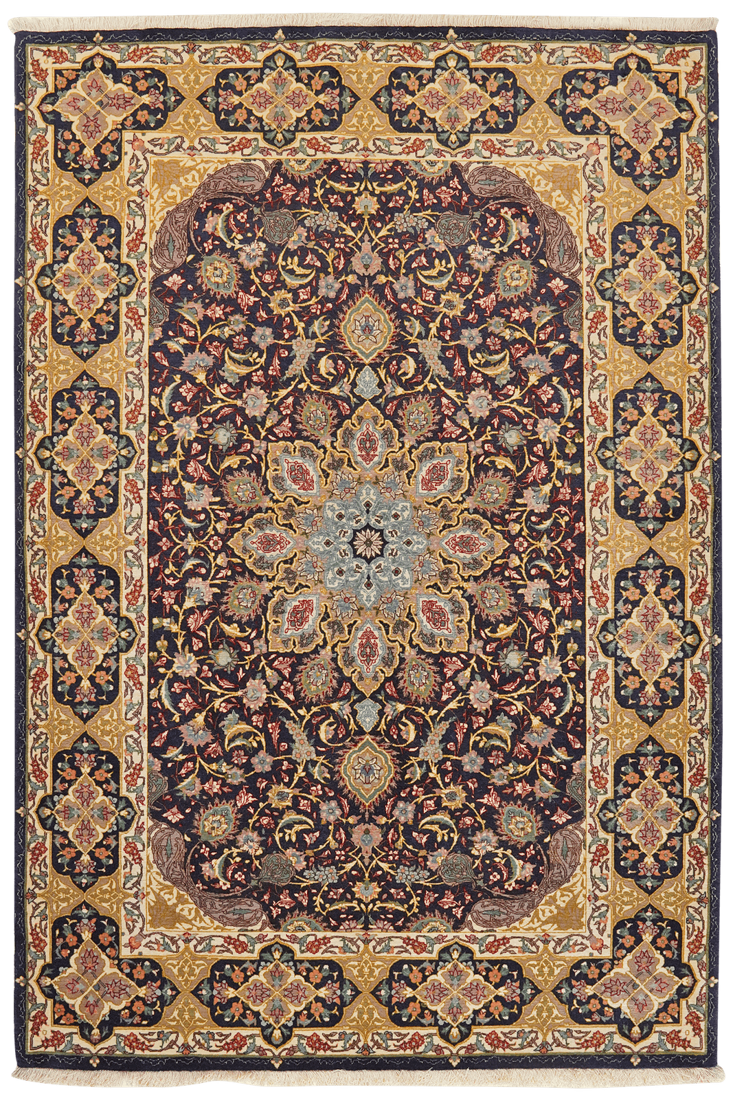 Ilam — Hand-knotted, 137x205 cm, Blue, 100% Virgin Wool | Main view
