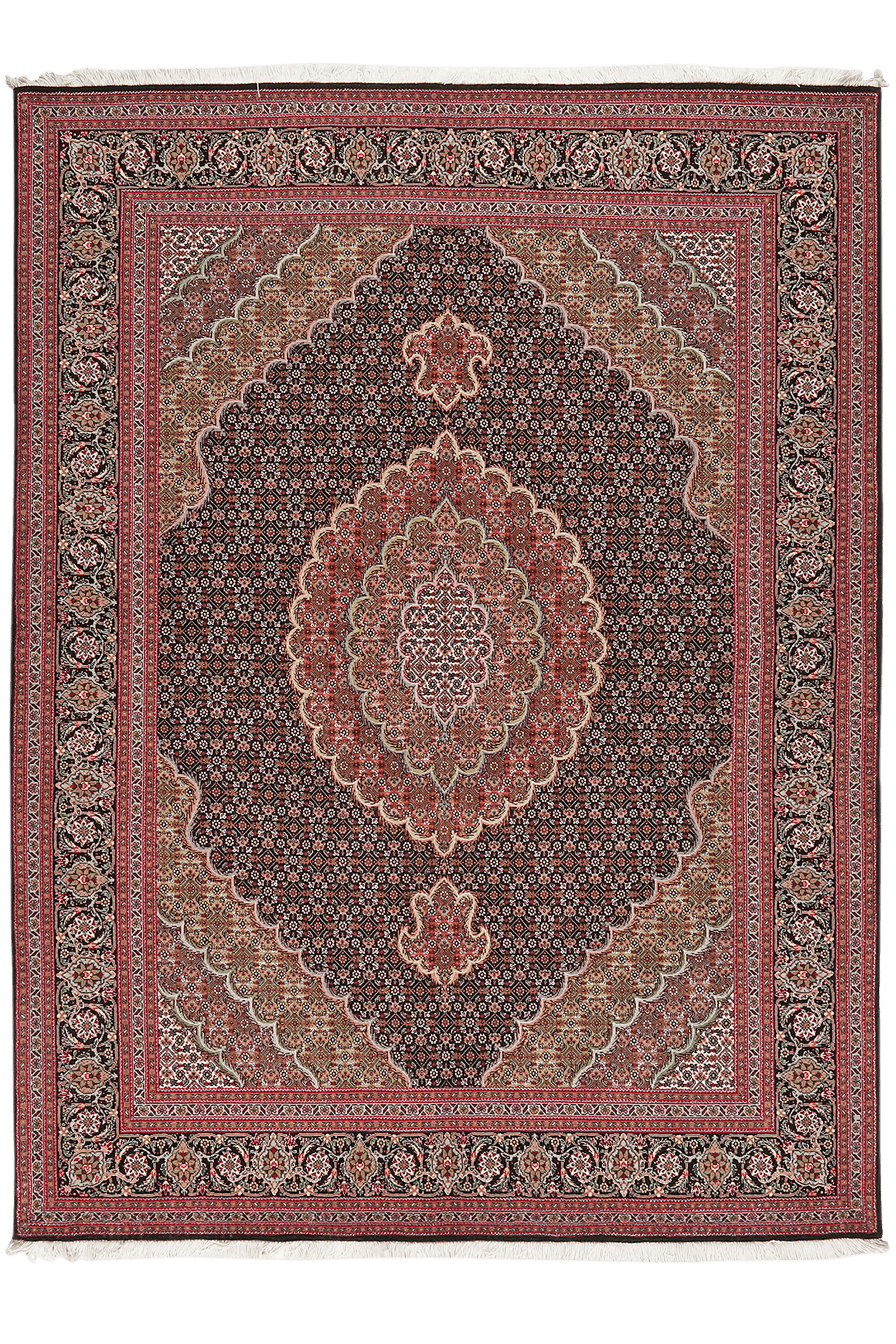 Tabriz 50 Raj — Hand-knotted, 152x206 cm, Blue, 100% Virgin Wool | Main view