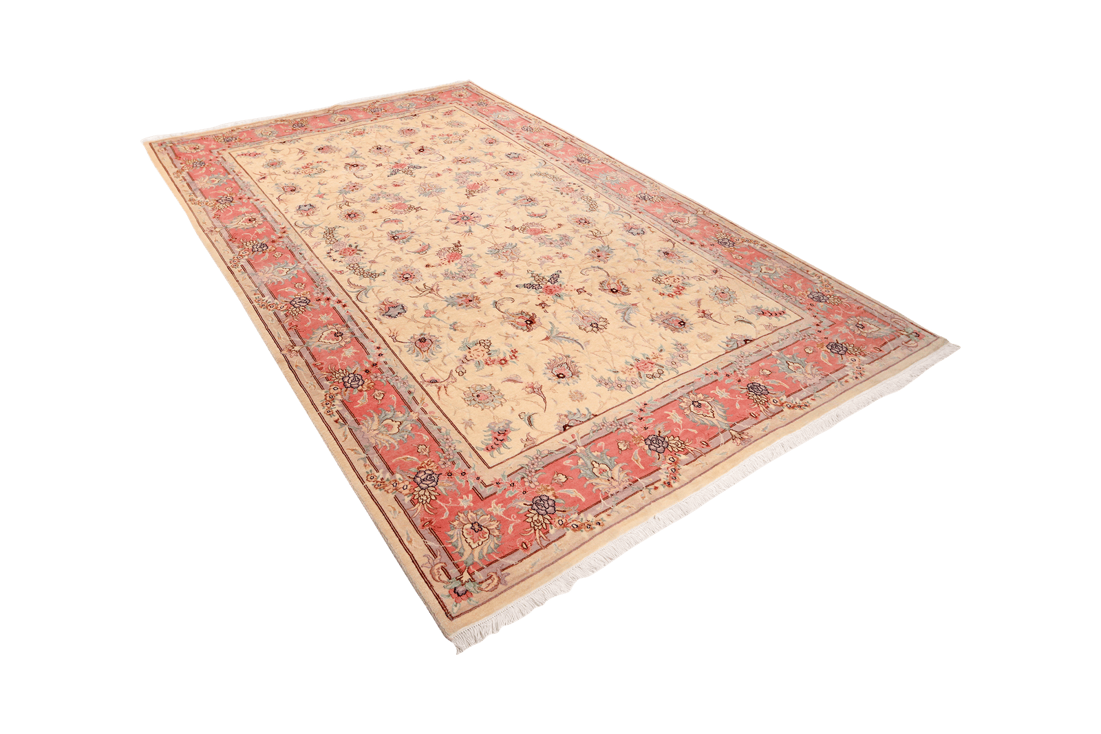 Tabriz 50 Raj — Hand-knotted, 201x312 cm, Beige, 90% Schurwolle, 10% Seide | View 5