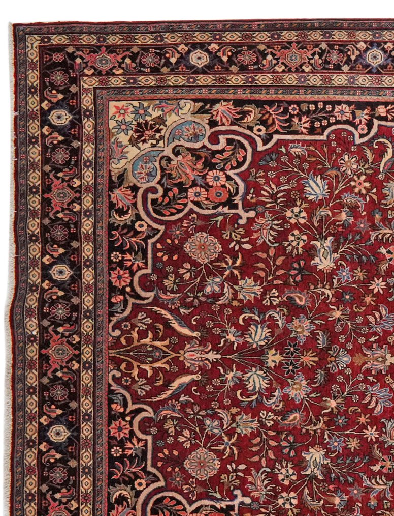 Bidjar — Hand-knotted, 222x354 cm, Red, 100% Virgin Wool | View 3
