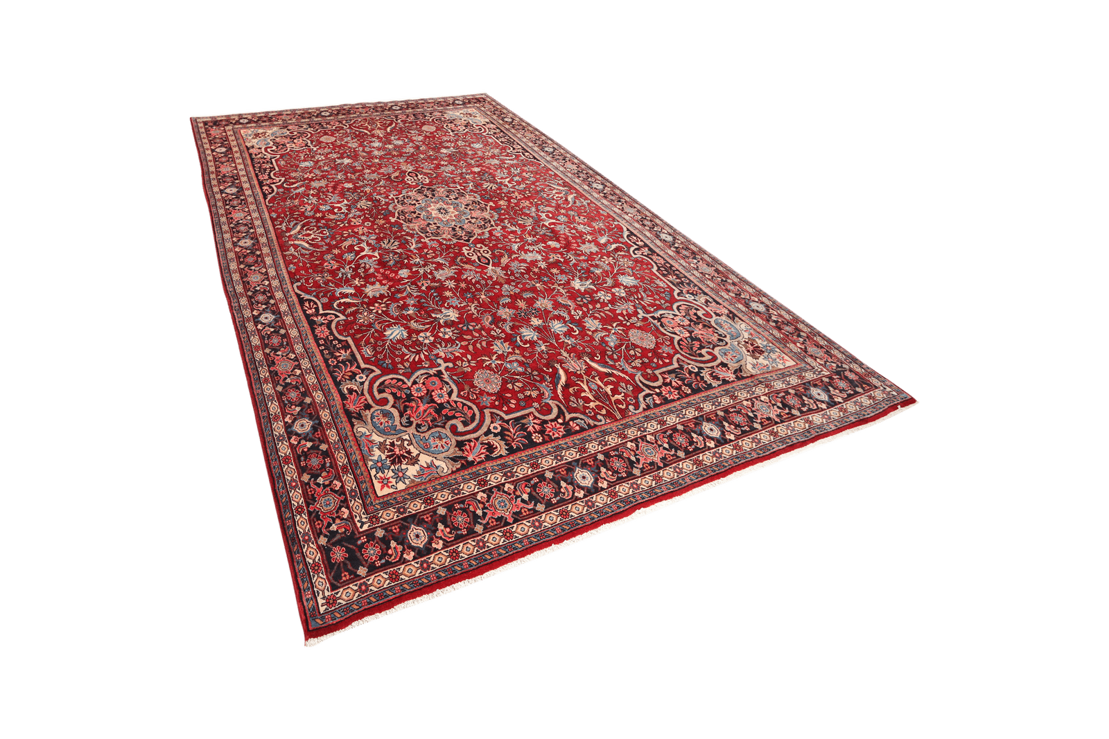 Bidjar — Hand-knotted, 222x354 cm, Red, 100% Virgin Wool | View 5