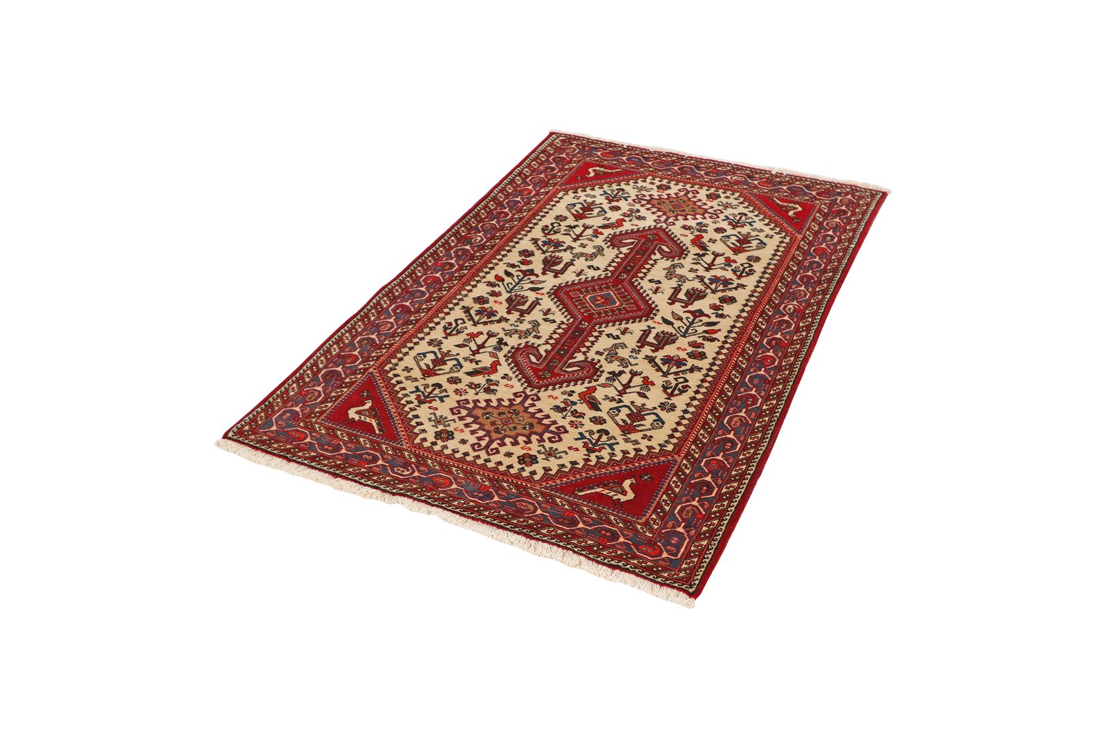 Nasrabad — Hand-knotted, 99x148 cm, Beige, 100% Virgin Wool | View 5