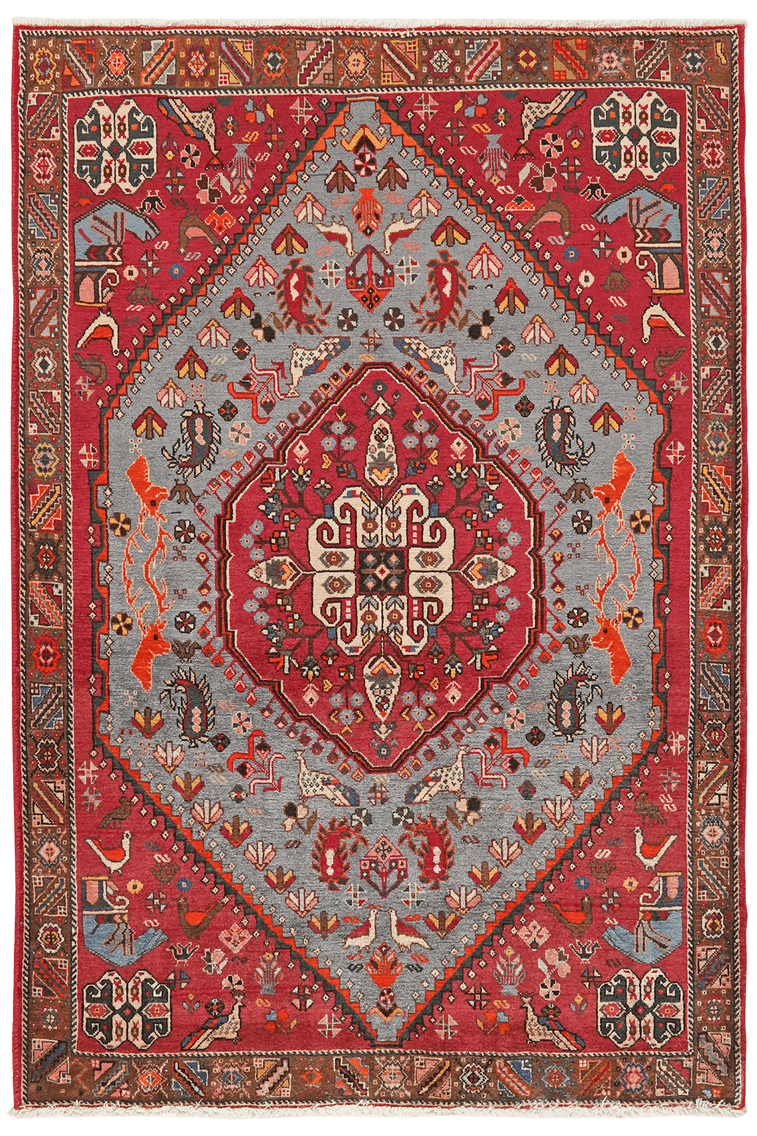 Kashkuli — Hand-knotted, 104x154 cm, Blue, 100% Virgin Wool | Main view