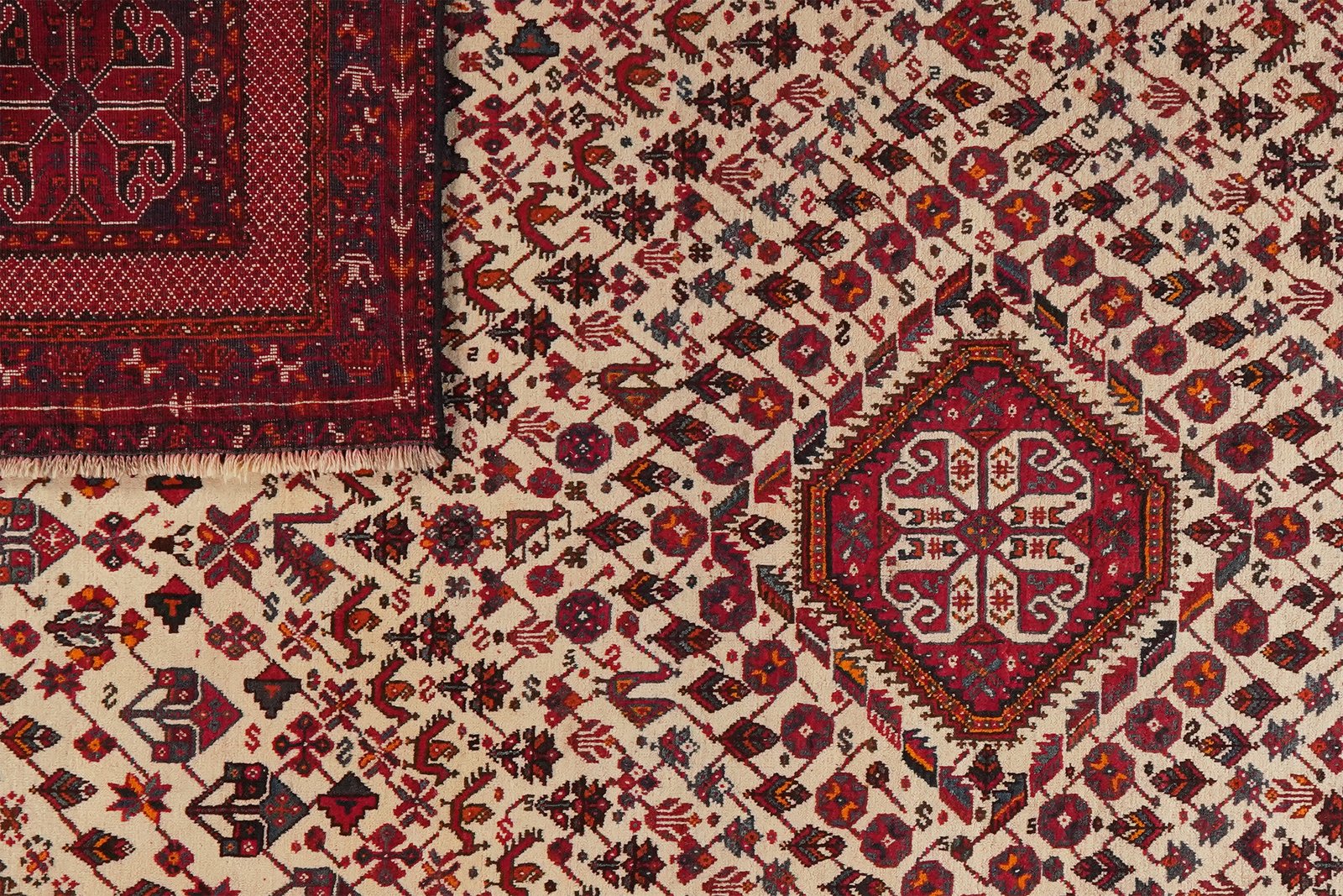 Gashgai — Hand-knotted, 197x278 cm, Beige, 100% Virgin Wool | View 5