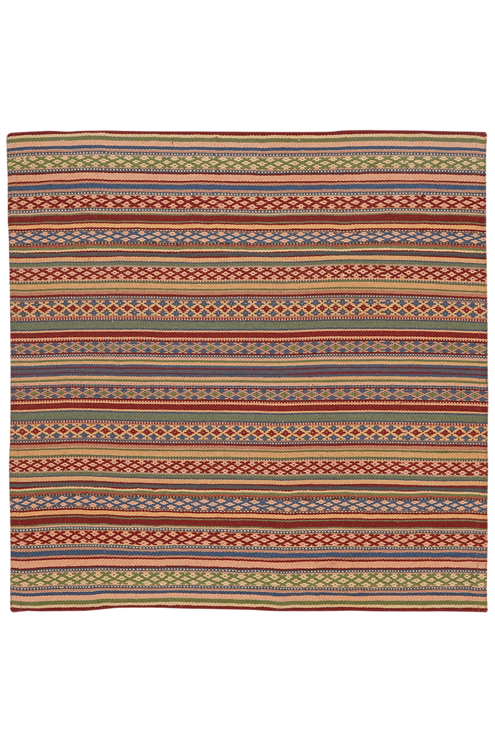 Kelim Djadjim — Handmade, 101x101 cm, Multicolor, 100% Virgin Wool | Main view