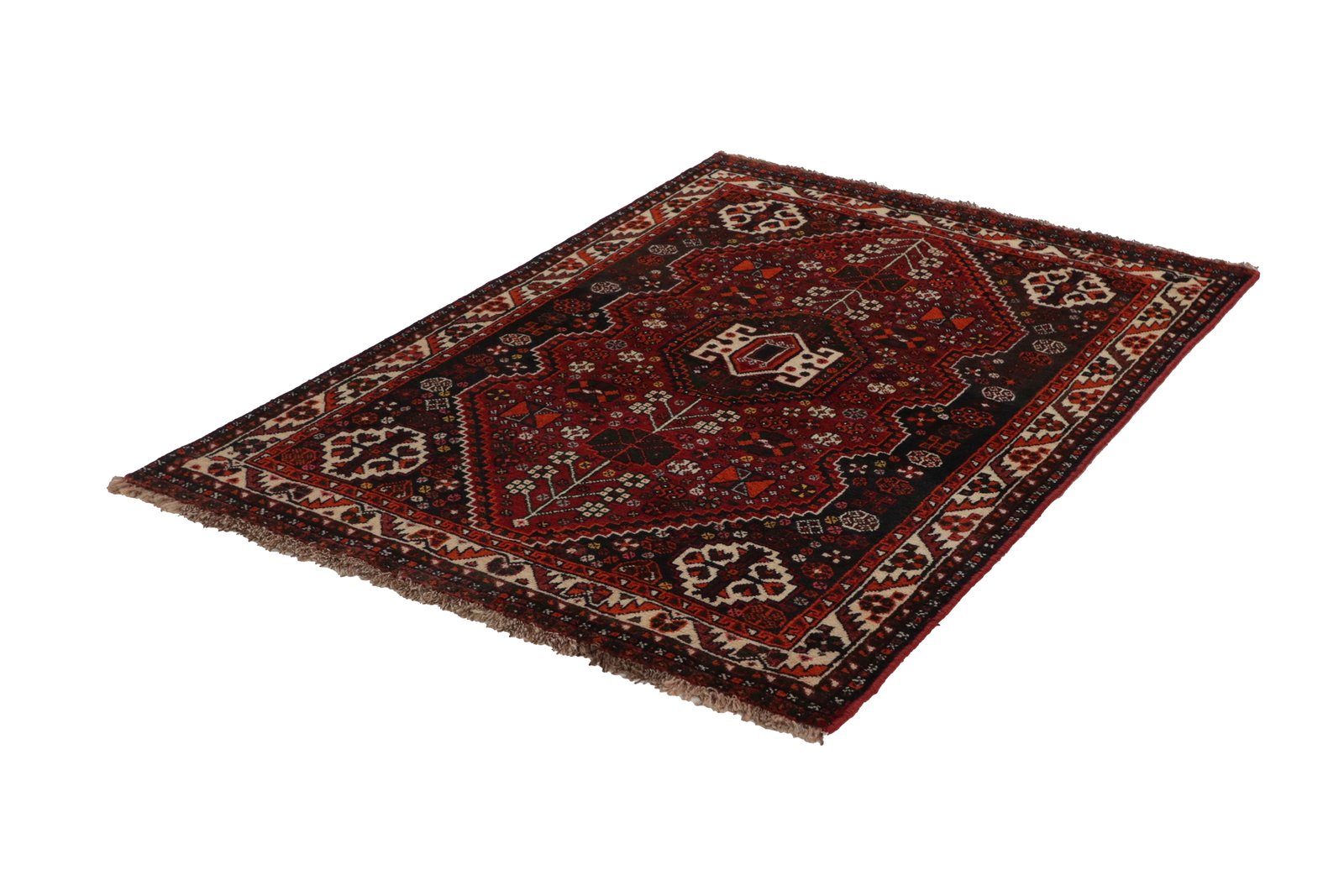Gashgai — Hand-knotted, 103x152 cm, Red, 100% Virgin Wool | View 6