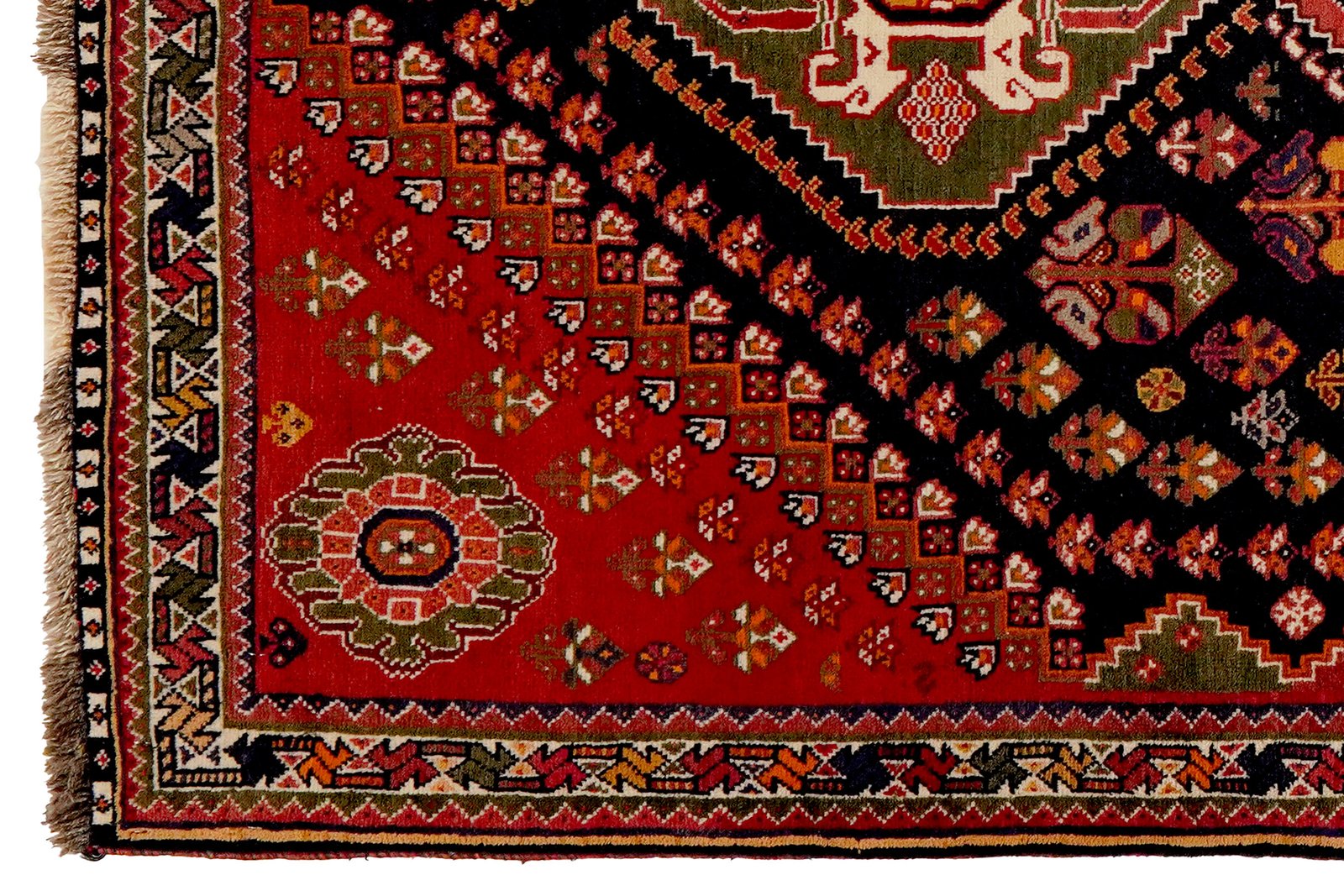Gashgai — Hand-knotted, 115x175 cm, Blue, 100% Virgin Wool | View 3