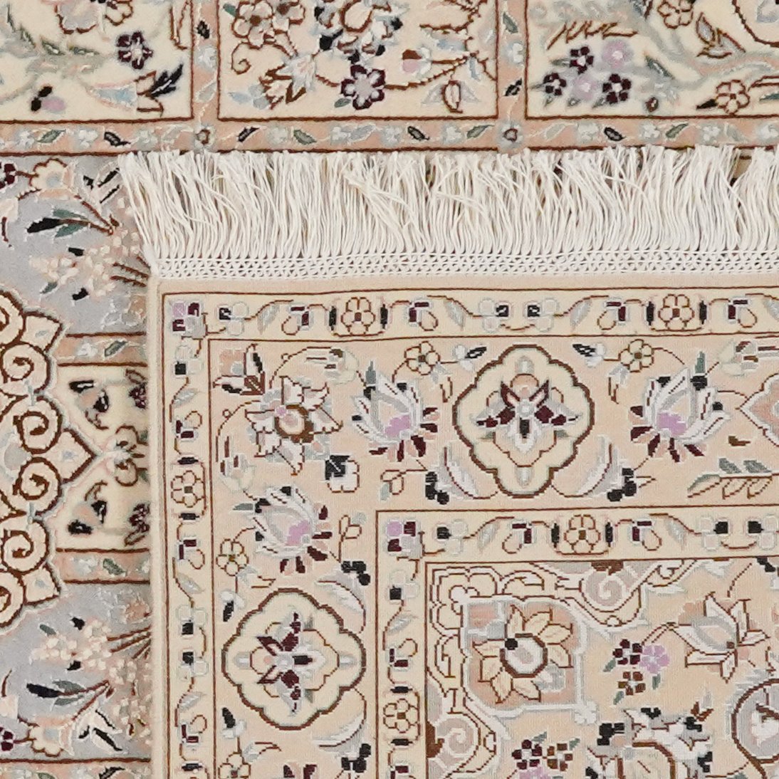 Nain 6La — Hand-knotted, 98x160 cm, Beige, 100% Virgin Wool | View 6