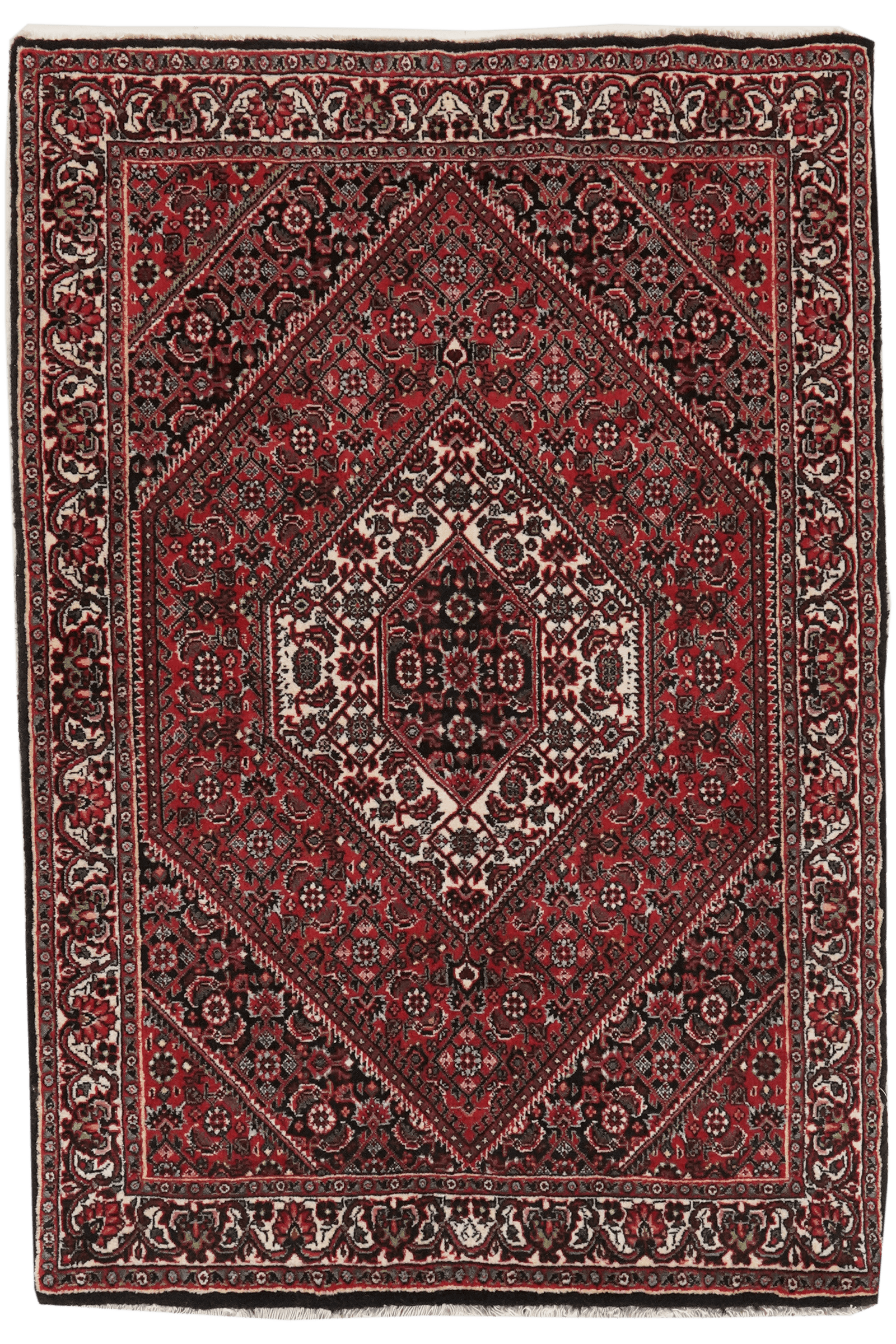 Bidjar Bookan — Hand-knotted, 76x112 cm, Red, 100% Virgin Wool | Main view