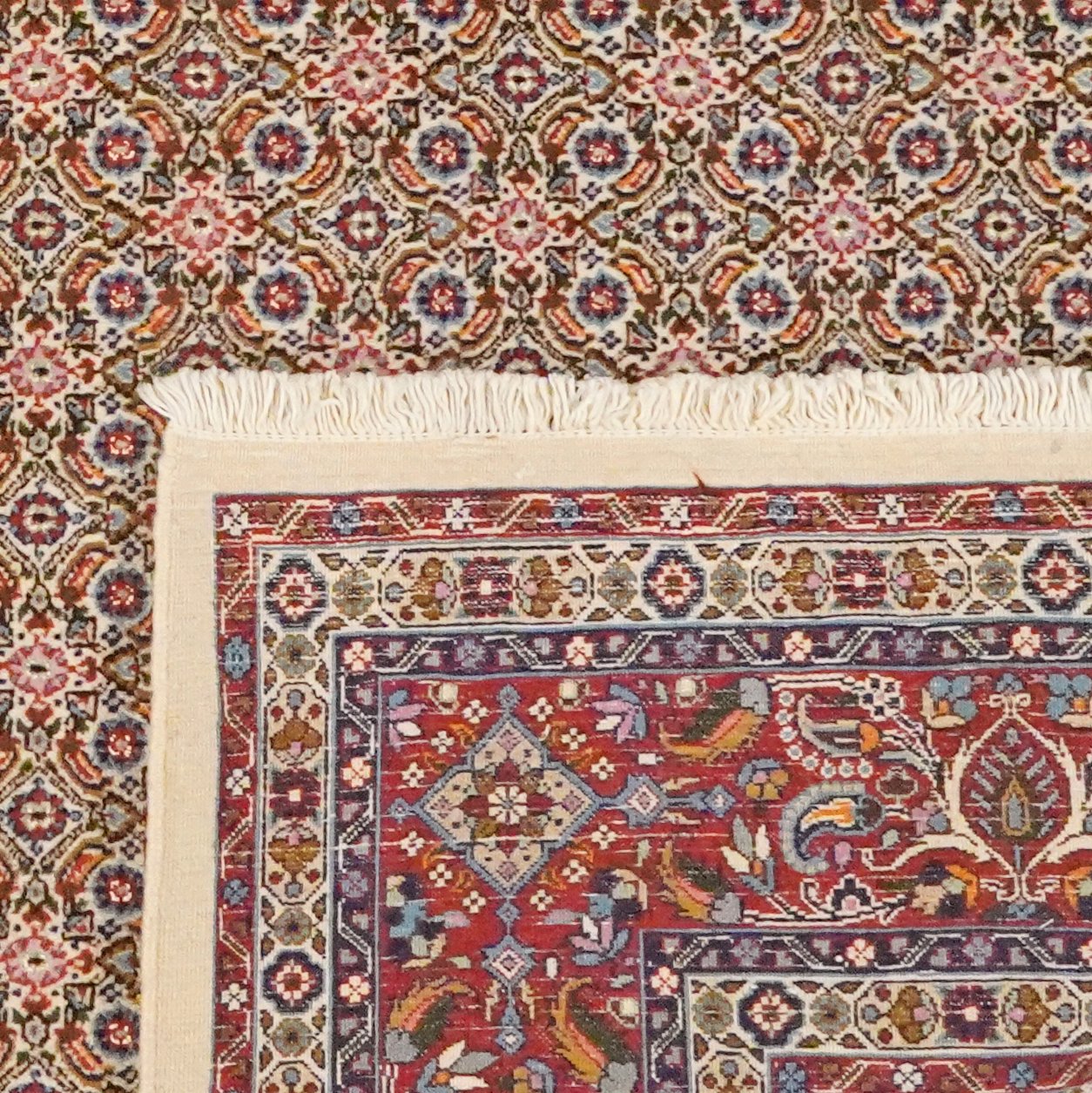Moud Mahi — Hand-knotted, 202x248 cm, Beige, 100% Virgin Wool | View 6