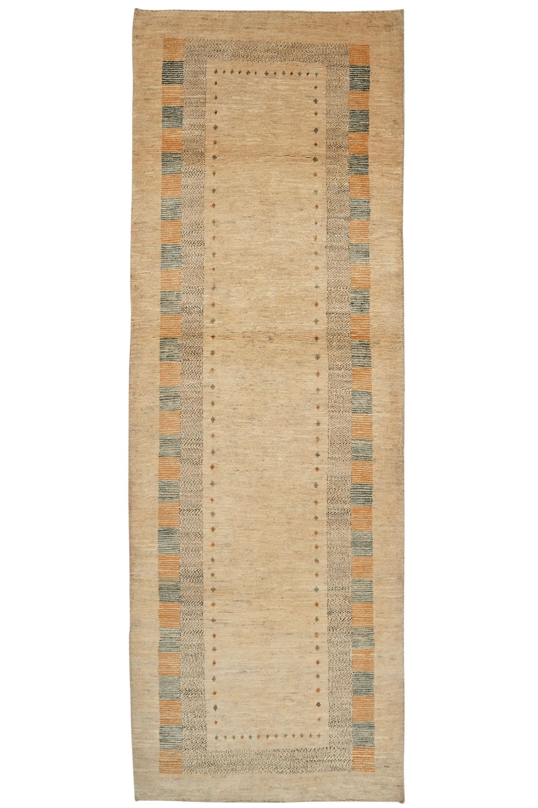 Rizbaf — Hand-knotted, 80x235 cm, Beige, 100% Virgin Wool | Main view