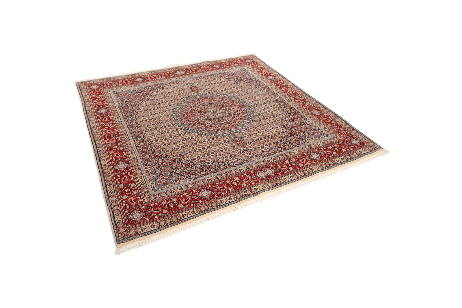 Moud Mahi — Hand-knotted, 194x199 cm, Beige, 100% Virgin Wool | View 5