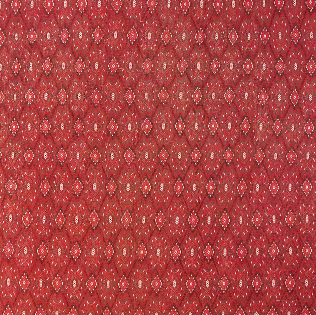 Kelim Turkman — Handmade, 232x360 cm, Red, 100% Virgin Wool | View 4