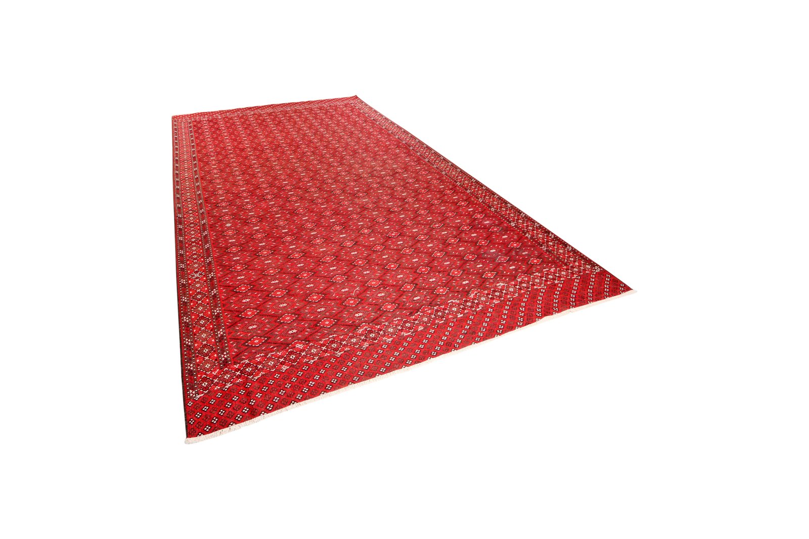 Kelim Turkman — Handmade, 232x360 cm, Red, 100% Virgin Wool | View 5