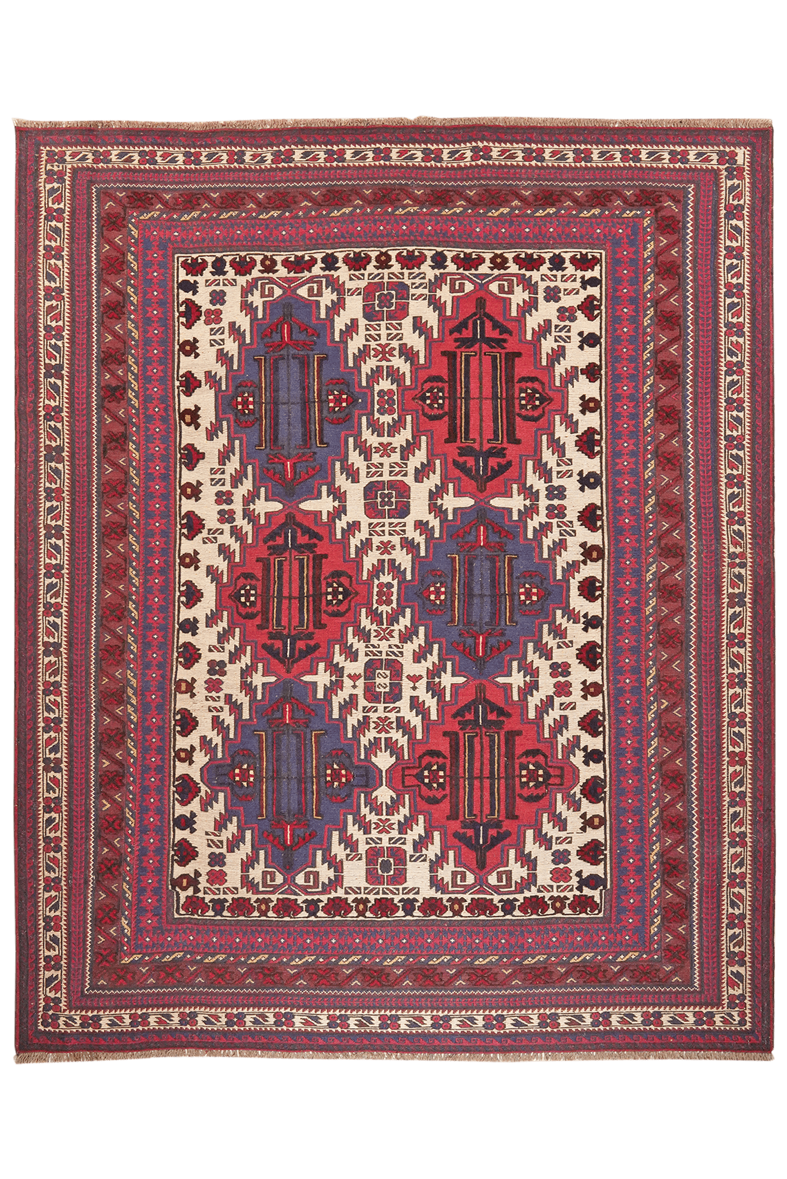 Kelim Belutch — Handmade, 203x247 cm, Beige, 100% Virgin Wool | Main view